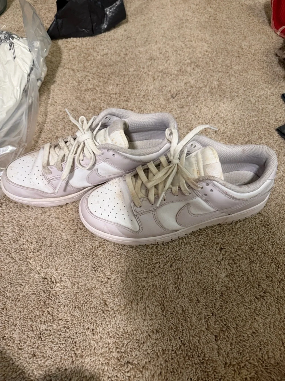 Nike Women’s Dunks in Lavender and white
